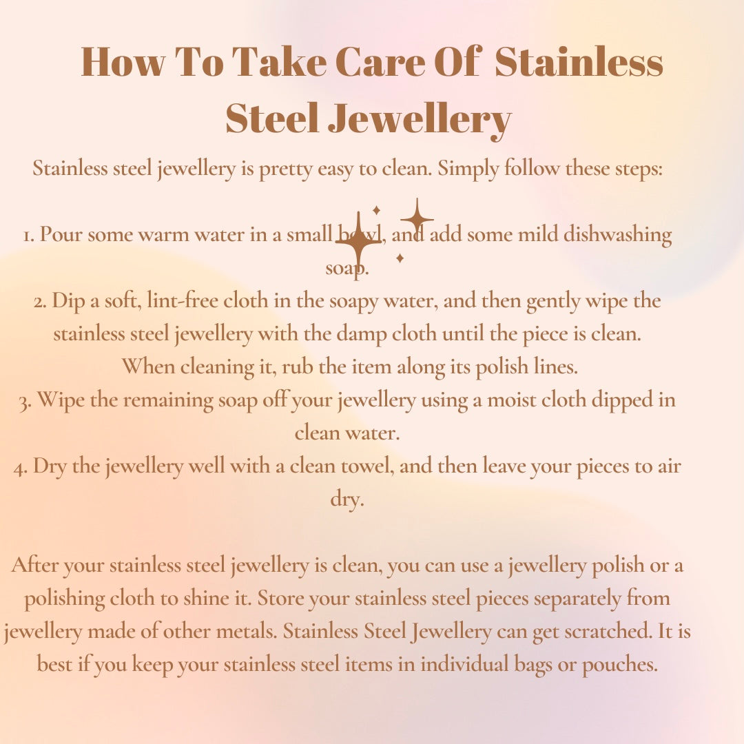 How to take care of stainless steel jewelry